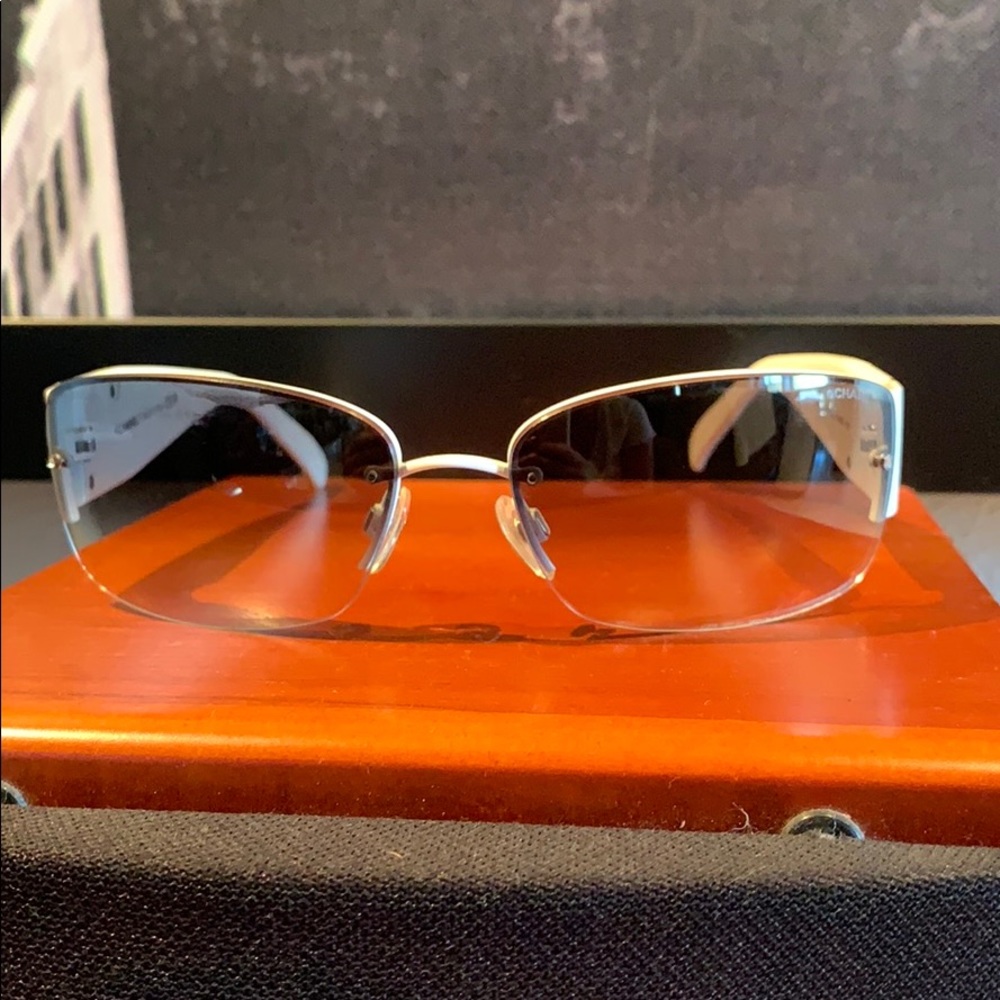 Chanel white sunglasses